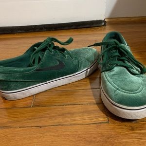 Nike SB Zoom Stefan Janoski Green Velvet Shoes Size 11